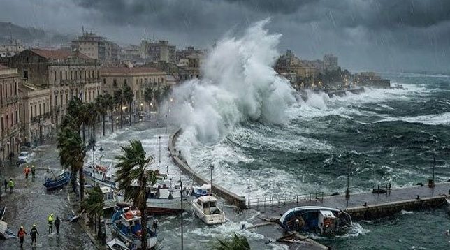 اٹلی میں سمندری طوفان