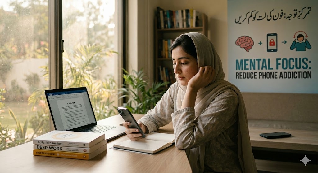 ذہنی یکسوئی سے فون ایڈکشن ختم کریں، موبائل کے غلام نہ بنیں mental-focus-reduce-phone-addiction-mobile phone